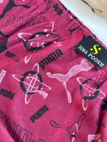 تصویر شورت اسلیپ چاپی پنبه دورو سیماپوش Double sided printed cotton slip shorts simapoosh