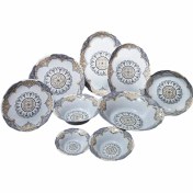 تصویر سرویس28پارچه ملامین طرح الیزابت انتیک 