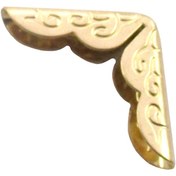 تصویر گوشه کیف طلایی طرح دار طول 2 سانتی‌متر بسته 8 عددی 