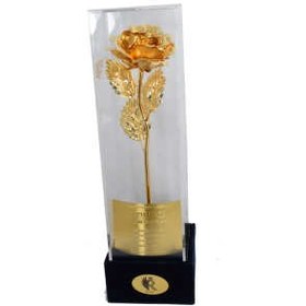 تصویر شاخه گل رز آب طلا مدل Golden Rose 01 