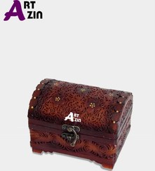 تصویر صندوقچه جواهر چوبی و جعبه جواهری کد: 811 