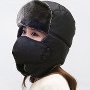 تصویر کلاه اسکیمویی ماسکدار داخل خز اعلا 