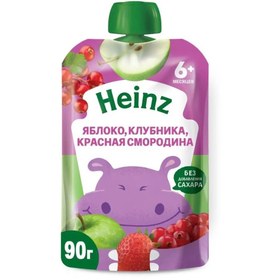 تصویر پوره ساندیسی هاینز Heinz با طعم سیب،توتفرنگی و انگورفرنگی 