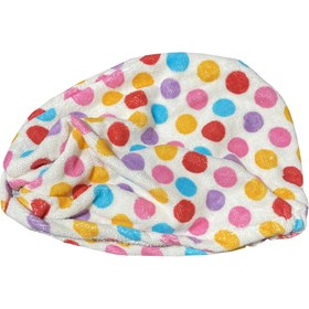 تصویر حوله کلاهی مدل توپک کلاه حوله ای