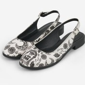 تصویر کفش تخت عروسکی زنانه طرح گرگ و ماه 