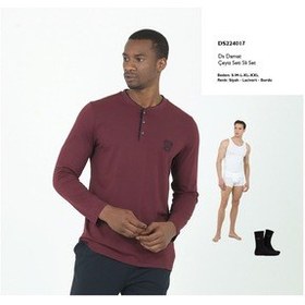 تصویر ست پیژامه مردانه 5 مجموعه جهیزیه لباس خواب D'S Damat 