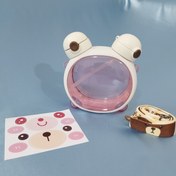 تصویر قمقمه خرسی دوسر نی دار و آسان نوش - سفید 