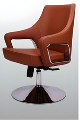 تصویر صندلی انتظار مدل W 800 - چرم / کروم(استیل) W 800 model waiting chair