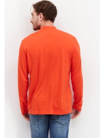 تصویر تی‌شرت آستین بلند یقه گرد مردانه، قرمز کمرنگ برند esprit Men Turtle Neck Long Sleeve Solid T-Shirts, Light Red