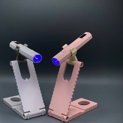 تصویر یووی چراغ قوه‌ای شارژی پایه‌دار | مناسب خشک‌کردن ژل و کاشت ناخن 