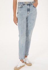 تصویر شلوار جین راسته زنانه آبی روشن یو اس پولو 