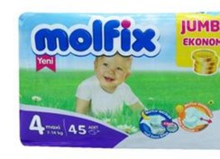 تصویر پوشک مولفیکس ترکیه Molfix سایز ۴ 