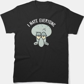 تصویر تیشرت باب اسفنجی طرح I Hate Everyone ا SpongeBob T-shirt design I Hate Everyone SpongeBob T-shirt design I Hate Everyone