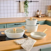 تصویر سرویس قابلمه کاراجا مدل سوئیس کریستال ۷ پارچه با جنس شیشه 