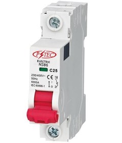 تصویر کلید مینیاتوری تک پل ۴۰ آمپر ۶k پارس تکنولوژی(ptec) 