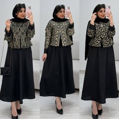 تصویر ست کت و سارافون مزونی زنانه هما جنس پرشیا و تافته سایز ۳۸ الی ۴۴ 