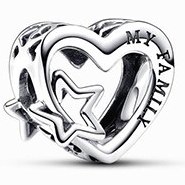 تصویر چارم عشق خانوادگی و ستاره پاندورا Pandora Openwork Family Heart & Star Charm