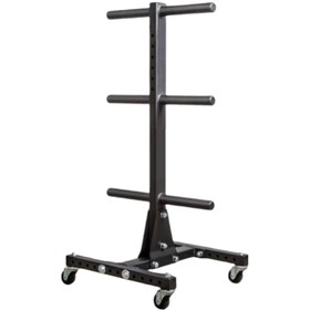 تصویر رک صفحه هالتر مدل چرخ دار Barbell plate rack with wheels