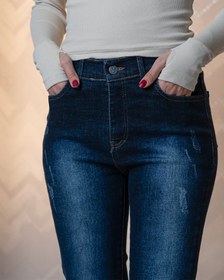 تصویر شلوار جین بوتکات سورمه ای سنگشور | کد 5469 