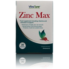 تصویر قرص زینک مکس ویواتون 30 عدد Viva Tune Zinc Max 30 Tablets