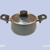 تصویر قابلمه تک سایز 16 کف گرانیت طوسی تیره یونیک کد UN-8104 