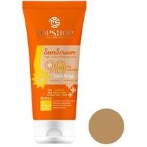 تصویر کرم ضد آفتاب SPF90 رنگی مناسب برای انواع پوست حجم 50 میلی لیتر تاپ شاپ بژ تیره Topshop Colored Sun Screen Spf 90 For All Skin Types 50ml