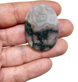 تصویر نگین عقیق سلیمانی خزه ای معدنی 