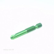 تصویر نوک پیچ گوشتی 5 سانت یک طرف چهارسو سبز Thickness 6mm-PH3-50mmL تایوانی برند TAM ScrewDriver Bit Single Head Green Coating Thickness 6mm PH3-50mmL