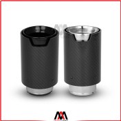 تصویر سر اگزوز BMW تک لول فیبر کربن مدل M 