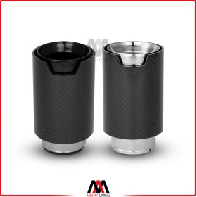 تصویر سر اگزوز BMW تک لول فیبر کربن مدل M 