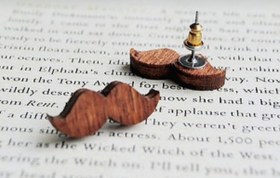 تصویر گوشواره چوبی سیبیل Sibyl wooden earrings