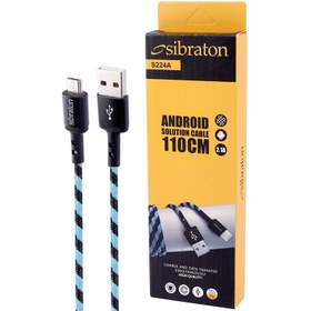 تصویر کابل میکرو یو اس بی فست شارژ Sibraton S224A 2.1A 1.1m Sibraton S224A 2.1A 1.1m MicroUSB Cable