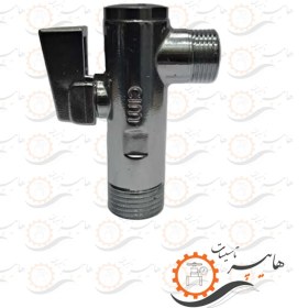 تصویر شیر پیسوار 1/2*1/2 اینچ سیم ایتالیا مدل cim1445F RIGHT ANGLE BALL VALVE WITH STRAINER 1/2*1/2