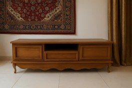 تصویر میز تلویزیون چوبی کلاسیک مدل آیلکس 