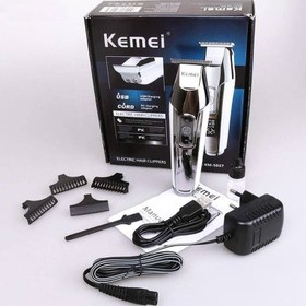 تصویر ماشین اصلاح موی سر و صورت کیمی مدلKM-5027 همراه آداپتور KEMEI KM-5027 hair clipper