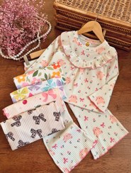 تصویر بلوز و شلوار اسکاتلندی جدید کد ۳۲۱۵ سایز۱/۲/۳/۴/۵/۶ مناسب ۹ ماه تا ۱۲سال