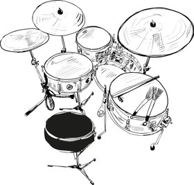 تصویر Drum Drawing PNG 