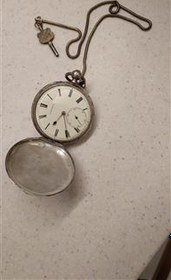 تصویر ساعت جیبی نقره قدمت 148 سال 