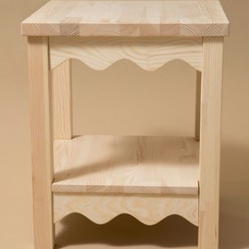 تصویر چهارپایه کنار تخت میز طرح موجی