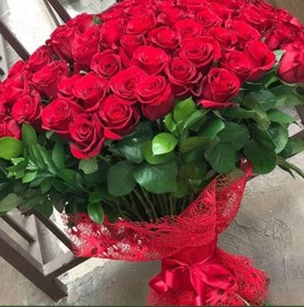 تصویر دسته گل رز هلندی کد 521 