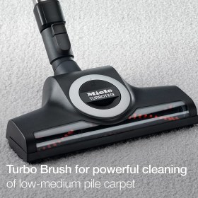 تصویر جاربرقی اصل المان میله Miele Complete C3 Calima Bagged Canister Vacuum Cleaner with Turbobrush floorhead, in Curry Yellow 