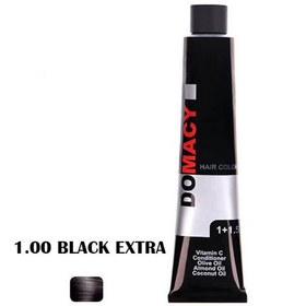 تصویر رنگ مو سری طبیعی اکسترا 120میل دوماسی 1.00-مشکی اکسترا Domacy Hair Color Extra Natural 120ml