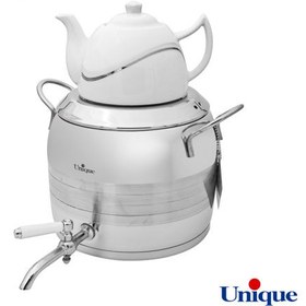 تصویر کتری و قوری یونیک مدل UN-7295 ظرفیت ۵ لیتر استیل ضد زنگ شیردار 