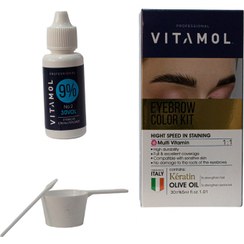 تصویر کیت رنگ ابرو ویتامول شماره CH1 ا Vitamol eyebrow color kit No. CH1 Vitamol eyebrow color kit No. CH1