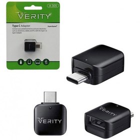 تصویر تبدیل OTG تایپ سی وریتی مدل A305 Verity A305 OTG USB-C 3.0 Adapter