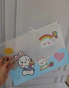 تصویر پوشه زیپ دار شفاف - طرح 1 