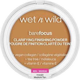 تصویر پودر فیکس برفوکوس وت اند وایلد - 4481E MEDIUM/TAN wet n wild barefocus CLARIFYING FINISHING POWDER