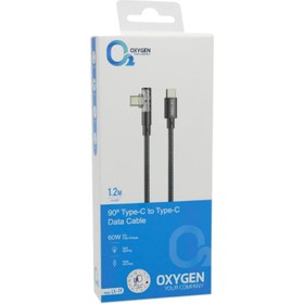 تصویر کابل شارژ دوسر Type-C اکسیژن مدل OXYGEN LX-19 60W OXYGEN TYPE-C TO TYPE-C DATA CABLE 60W PD FAST CHARGE LX19