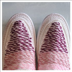 تصویر گیوه کد58 بافت پرکار بنفش صورتی 