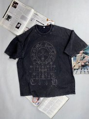 تصویر تیشرت سنگشور مشکی طرح Chrome Hearts با نگین 